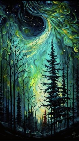 Aurora boreali скачать фон 1080 x 1920
