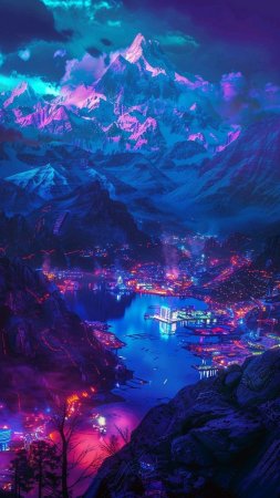 Киберпанк пейзаж