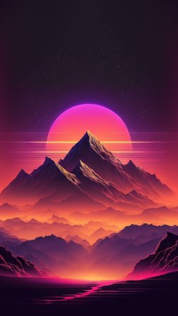 Synthwave sunrise