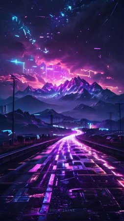 Retrowave road