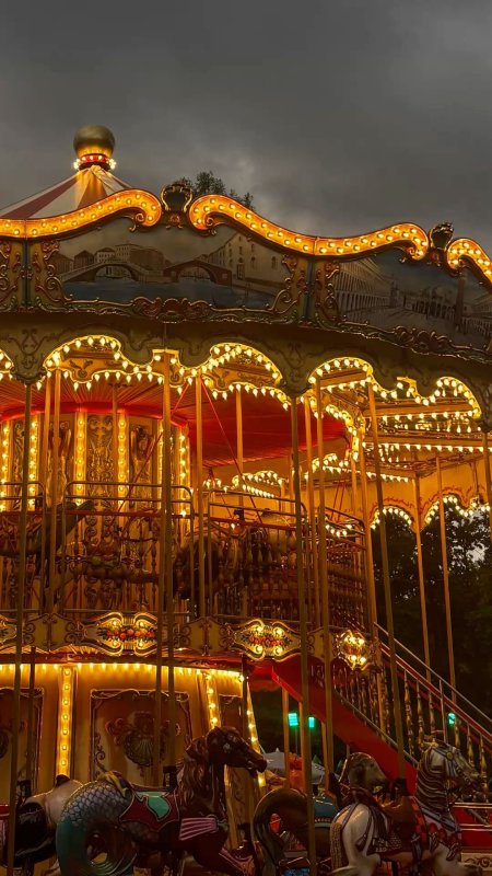 Merry go round carousel скачать фон 1080 x 1920