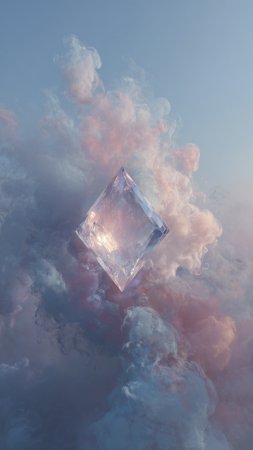 Хрустальный куб скачать фон 1080 x 1920