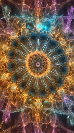 Фрактальные узоры скачать фон 1424 x 2532