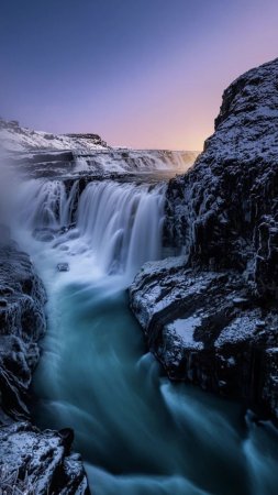 Frozen waterfall