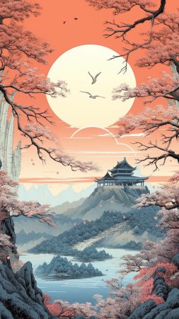 Japan scenery painting