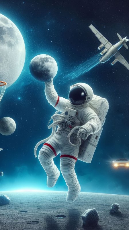 Astronaut in beautiful space