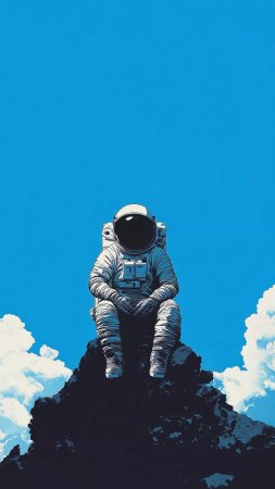 Blue astronaut